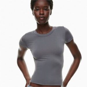 Aritzia Seamless Short‎ Sleeve Top L Blue